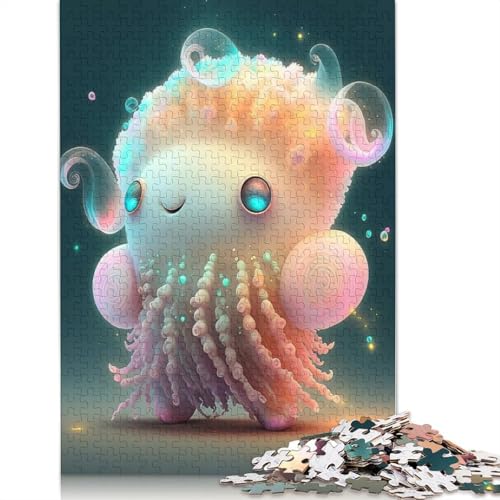 Niedliches Monster-Puzzle für Erwachsene, 1000 Teile, Familienspiel für Erwachsene und Jugendliche (38 x 26 cm) von QASEYIPV