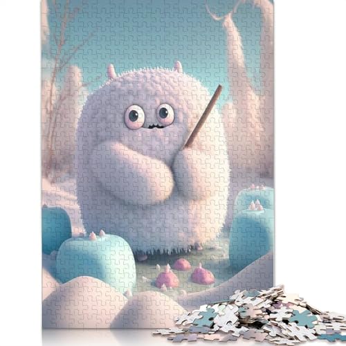 Niedliches Monster Puzzle für Erwachsene, 1000 Teile Puzzle für Teenager, Lernspiel, Spielzeug, Weihnachtsgeschenke, 1000 Teile (38 x 26 cm) von QASEYIPV