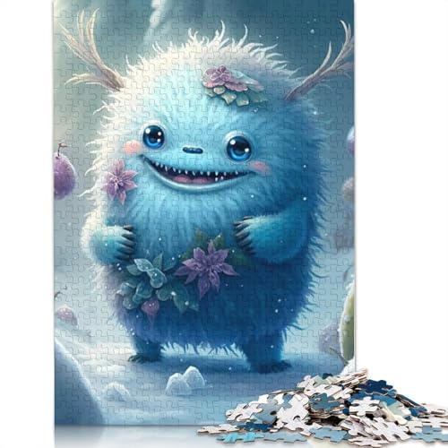 Niedliches Monster Puzzle für Erwachsene, 1000 Teile Puzzle für Teenager, Lernspiel, Spielzeug, Weihnachtsgeschenke, 1000 Teile (75 x 50 cm) von QASEYIPV