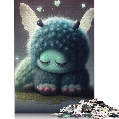 Niedliches Monster-Puzzle für Erwachsene und Jugendliche, 1000 Teile, Holzpuzzle für Erwachsene, Puzzle für Jugendliche ab 12 Jahren, 1000 Teile (75 x 50 cm) von QASEYIPV