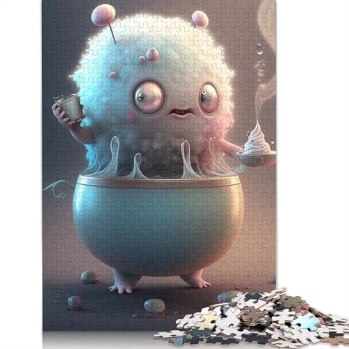 Niedliches Monster Puzzle für Teenager, 1000 Teile, Weihnachtsgeschenke, Puzzles für Erwachsene, 1000 Teile (38 x 26 cm) von QASEYIPV