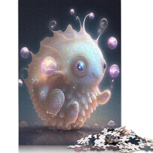 Niedliches Monster Puzzle für Teenager, 1000 Teile, Weihnachtsgeschenke, Puzzles für Erwachsene, 1000 Teile (75 x 50 cm) von QASEYIPV