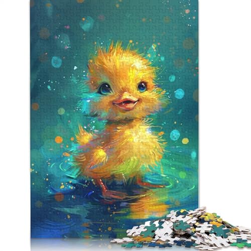 Niedliches kleines gelbes Enten-Puzzle, kreative Spiele, 100% recycelter Karton, Puzzle für Erwachsene, 1000 Teile (75 x 50 cm) von QASEYIPV