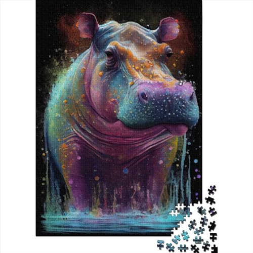 Nilpferd Puzzle, 1000 Teile, aus Holz, für Jugendliche, 75 x 50 cm, 1000 Teile Nilpferd Puzzle, 1000 Teile, aus Holz, für Jugendliche, 75 x 50 cm, 1000 Teile von QASEYIPV