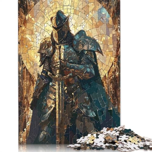 Paladin-Krieger-Mosaik-Puzzle, schwierige Herausforderung, 100% recycelter Karton, Puzzle für Erwachsene, Teenager, 1000 Teile (75 x 50 cm) von QASEYIPV