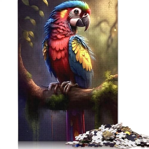 Papageien-Puzzle, 1000 Teile, für Erwachsene und Jugendliche, Weihnachtsgeschenk, 1000 Teile (75 x 50 cm) von QASEYIPV