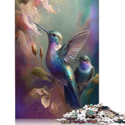 Papageien-Puzzle 1000 Teile für Erwachsene und Jugendliche, Holzpuzzle, Lernspiel, Herausforderung, Spielzeug, Geburtstagsgeschenke, 1000 Teile (75 x 50 cm) von QASEYIPV