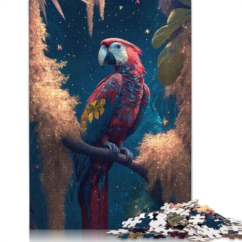 Papageien-Puzzle für Erwachsene, 1000 Teile (38 x 26 cm) von QASEYIPV
