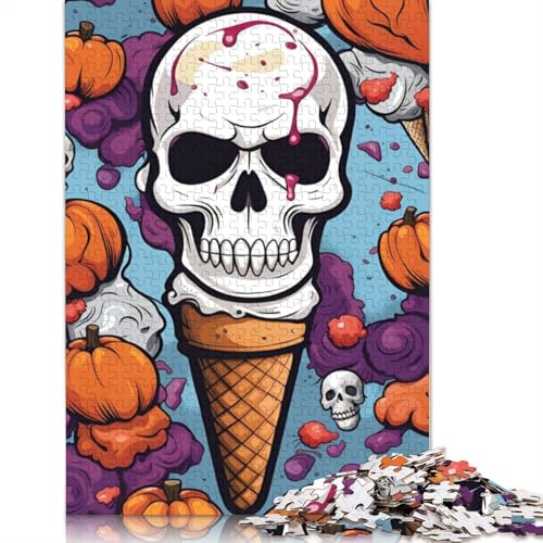 Papierpuzzle, 1000 Stück, Halloween-Skelett, für Erwachsene, pädagogisches Spiel, Herausforderungsspielzeug, 1000 Teile (38 x 26 cm) von QASEYIPV