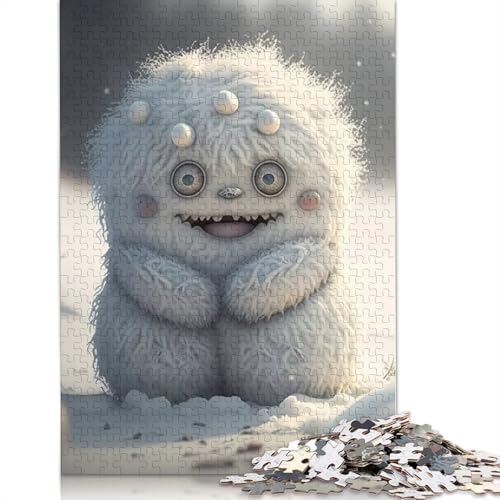 Papierpuzzle, 1000 Teile, niedliche Monster für Erwachsene, Puzzles, Weihnachtsgeschenke, Lernspiel, Spielzeug, 1000 Teile (38 x 26 cm) von QASEYIPV