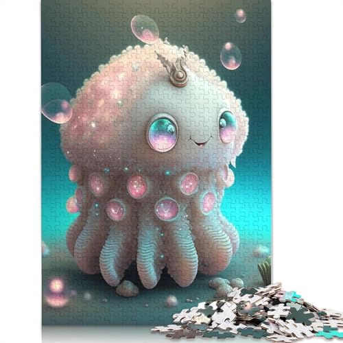 Papierpuzzle, 1000 Teile, niedliche Monster für Erwachsene, pädagogisches Spiel, Herausforderungsspielzeug, 1000 Teile (38 x 26 cm) von QASEYIPV