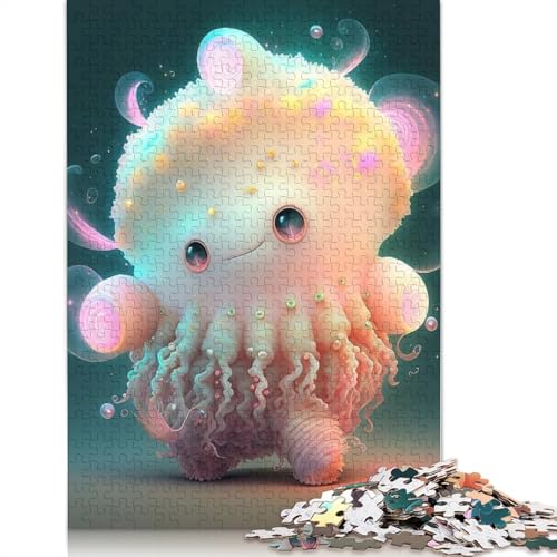 Papierpuzzle, niedliche Monster, 1000 Teile, Puzzle für Erwachsene, Lernspiel, Herausforderung, Spielzeug, Geschenke für Heiligabend, 1000 Teile (38 x 26 cm) von QASEYIPV