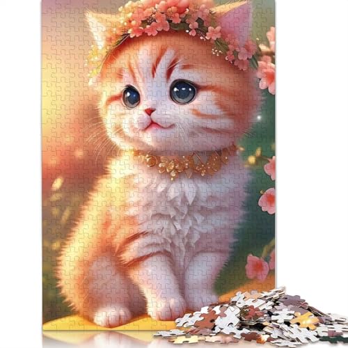 Papierpuzzle mit 1000 Teilen mit Tier- und Katzenmotiv, für Erwachsene und Jugendliche ab 12 Jahren, 1000 Teile (38 x 26 cm). von QASEYIPV