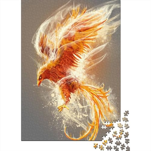 Phönix-Puzzle, 1000 Teile für Erwachsene, ideal für Halloween, einzigartige Heimdekoration und Geschenke, 1000 Teile (38 x 26 cm) von QASEYIPV