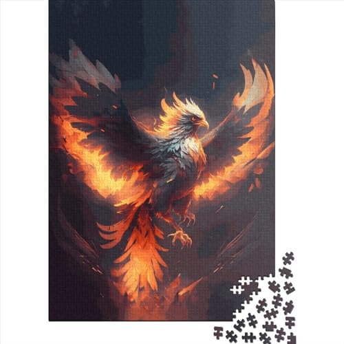 Phoenix Quadratisches Puzzle, 1000 Teile für Erwachsene, Holzpuzzle, Lernspiel für Kinder, 1000 Teile (38 x 26 cm) von QASEYIPV