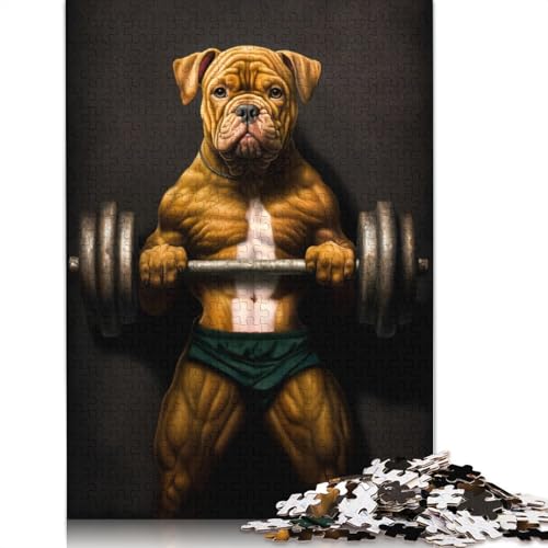 Pitbull Bar Power 1000-teiliges Puzzle für Erwachsene | | Familienspaß-Puzzles für Erwachsene, Geschenke, Denkspiele, 1000 Teile (75 x 50 cm) von QASEYIPV