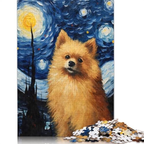 Pomeranian Sternennacht-Puzzle, 1000 Teile, für Erwachsene und Jugendliche ab 12 Jahren, 1000 Teile (75 x 50 cm) von QASEYIPV
