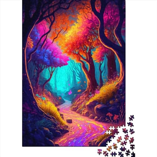 Psychedelisches Papierpuzzle, 1000 Teile, Papierpuzzle für Erwachsene und Jugendliche ab 12 Jahren, Weihnachtsgeschenke, 1000 Teile (38 x 26 cm) von QASEYIPV