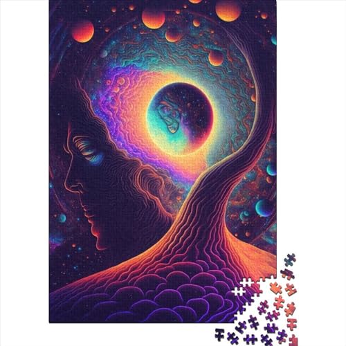 Psychedelisches Puzzle für Erwachsene und Jugendliche, 1000 Teile, Papierpuzzle für Erwachsene, Puzzle für Jugendliche ab 12 Jahren, 1000 Teile (38 x 26 cm) von QASEYIPV