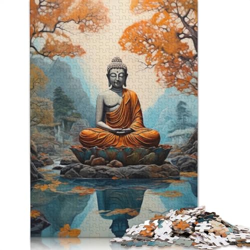 Puzzle, 1000 Teile, Buddha, Holzpuzzle für Jugendliche, lustiges Puzzle, 1000 Teile (75 x 50 cm) von QASEYIPV