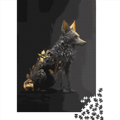 Puzzle, 1000 Teile, Goldfuchs, für Holzpuzzle, Lernspiel für Erwachsene (75 x 50 cm) von QASEYIPV