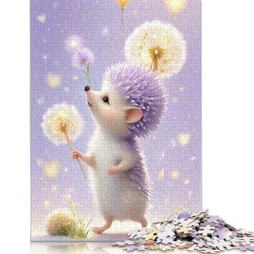 Puzzle, 1000 Teile, Igel, für Erwachsene und Jugendliche, aus Holz, Lernspiel, Herausforderung, Spielzeug, Geburtstagsgeschenk, 1000 Teile (75 x 50 cm) von QASEYIPV