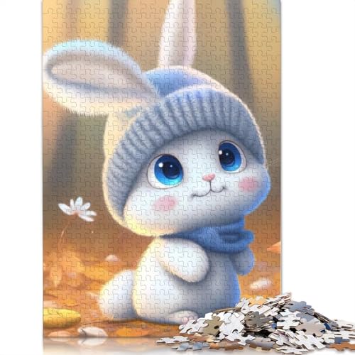 Puzzle, 1000 Teile, Kaninchen, für Erwachsene und Jugendliche, aus Holz, 1000 Teile (75 x 50 cm) von QASEYIPV