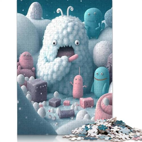 Puzzle, 1000 Teile, Monster für Erwachsene, Holzpuzzle für Jugendliche, Männer und Frauen, Geschenk mit 1000 Teilen (75 x 50 cm) von QASEYIPV