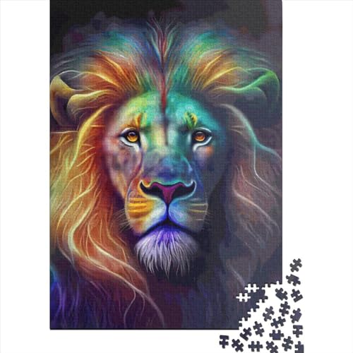 Puzzle, 1000 Teile, Neonholz, Löwe, Lernspielzeug, 1000 Teile (38 x 26 cm) von QASEYIPV