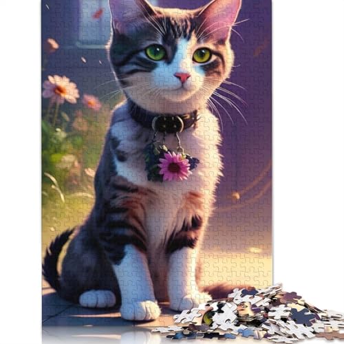 Puzzle, 1000 Teile, Tiere und Katzen, für Erwachsene, pädagogisches Spiel, Herausforderungsspielzeug, 1000 Teile (38 x 26 cm) von QASEYIPV