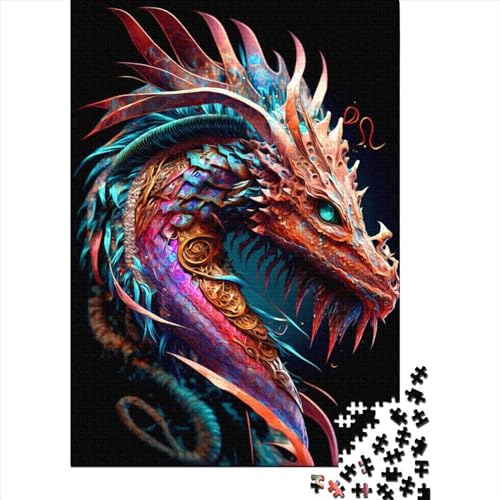 Puzzle, 1000 Teile, bunte Drachen, für Erwachsene, Jugendliche ab 12 Jahren, 1000 Teile (38 x 26 cm) < von QASEYIPV