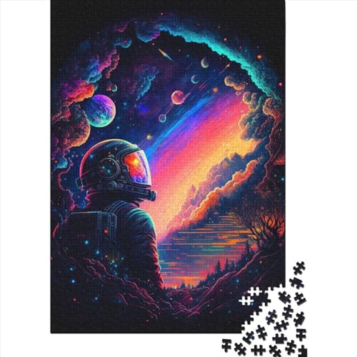 Puzzle, 1000 Teile, der letzte Astronaut, für Erwachsene, pädagogisches Spiel, Herausforderungsspielzeug, 1000 Teile (75 x 50 cm) von QASEYIPV