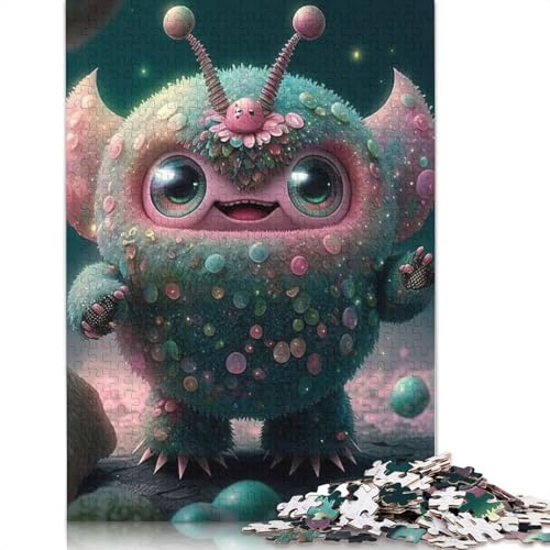 Puzzle, 1000 Teile, entzückende Monster für Erwachsene, schwierige Puzzles für Erwachsene, lustiges Puzzle für die ganze Familie, 1000 Teile (38 x 26 cm) von QASEYIPV
