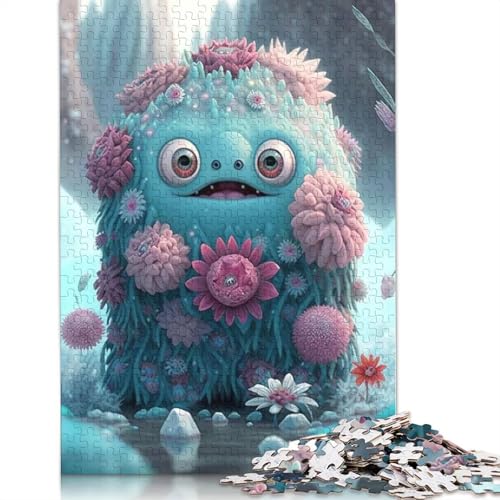 Puzzle, 1000 Teile, niedliche Monster für Erwachsene, Holzpuzzle für Erwachsene, 1000 Teile (75 x 50 cm) von QASEYIPV