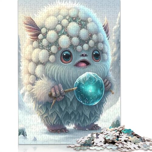 Puzzle, 1000 Teile, niedliche Monster für Erwachsene, Holzpuzzle für Erwachsene, 1000 Teile (75 x 50 cm) von QASEYIPV