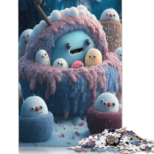 Puzzle, 1000 Teile, niedliche Monster für Erwachsene, Holzpuzzle für Erwachsene, 1000 Teile (75 x 50 cm) von QASEYIPV