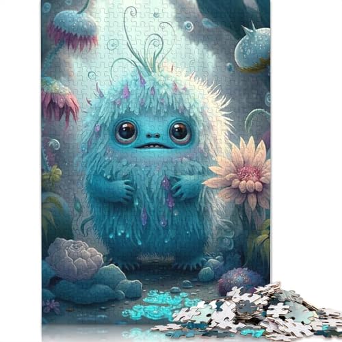 Puzzle, 1000 Teile, niedliche Monster für Erwachsene, Holzpuzzle für Erwachsene, Familienspaß und Spielabend, 1000 Teile (75 x 50 cm) von QASEYIPV