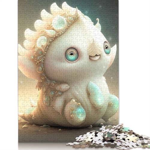 Puzzle, 1000 Teile, niedliche Monster für Erwachsene, Holzpuzzle für Erwachsene und Jugendliche, pädagogisches Puzzle mit 1000 Teilen (75 x 50 cm) von QASEYIPV
