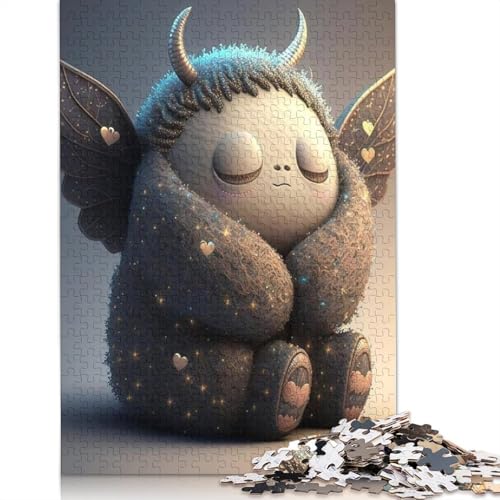 Puzzle, 1000 Teile, niedliche Monster für Erwachsene, Holzpuzzle für Erwachsene und Jugendliche, pädagogisches Puzzle mit 1000 Teilen (75 x 50 cm) von QASEYIPV