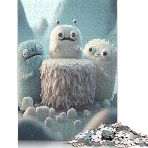 Puzzle, 1000 Teile, niedliche Monster für Erwachsene, Lernspielzeug, 1000 Teile (75 x 50 cm) von QASEYIPV