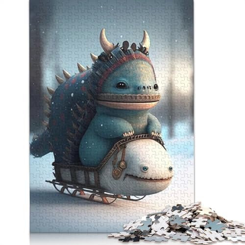 Puzzle, 1000 Teile, niedliche Monster für Erwachsene und Jugendliche, Weihnachtsgeschenke, 1000 Teile (75 x 50 cm) von QASEYIPV
