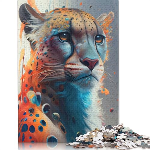 Puzzle „Der tapfere Gepard“, 1000 Teile, für Erwachsene und Jugendliche ab 12 Jahren, 1000 Teile (75 x 50 cm) von QASEYIPV