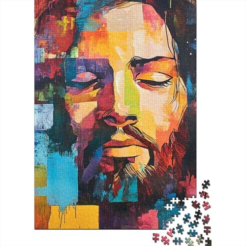 Puzzle 1000 Teile, Christliches Jesus Puzzle, Erwachsenenpuzzle, Papppuzzle, herausforderndes Spiel, 1000 Teile (38x26cm) von QASEYIPV