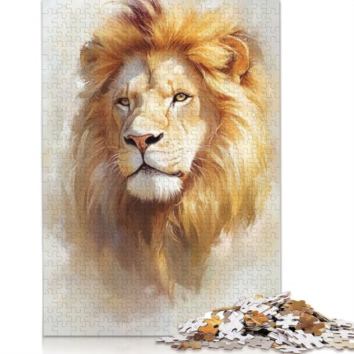 Puzzle 1000 Teile, christliche Löwenpuzzles für Erwachsene, Papierpuzzle, Lernspiel für Erwachsene und Kinder, 1000 Teile (38 x 26 cm) von QASEYIPV
