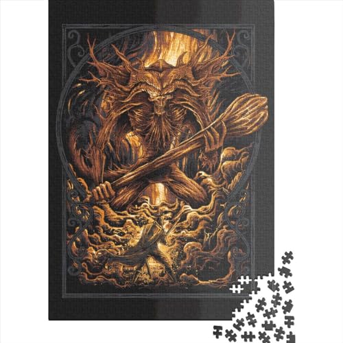 Puzzle 1000 Teile Der letzte Dämon Quadratisches Puzzle Für Erwachsene Und Holzpuzzle Wohnkultur Puzzle Spielzeug 1000 Teile (38x26cm) von QASEYIPV