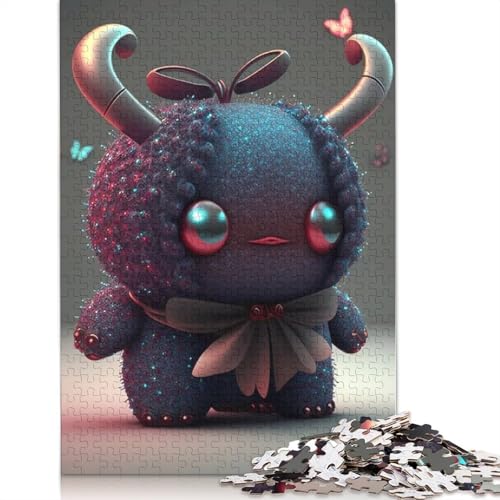 Puzzle 1000 Teile Niedliche Monster für Erwachsene, Puzzle für Erwachsene, Halloween-Geschenk ab 14 Jahren, 1000 Teile (75x50cm) von QASEYIPV