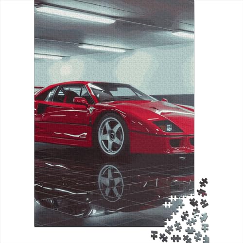 Puzzle 1000 Teile Sportwagen für Erwachsene, Holzpuzzle, Puzzles für Kinder, 1000 Teile (38 x 26 cm) von QASEYIPV