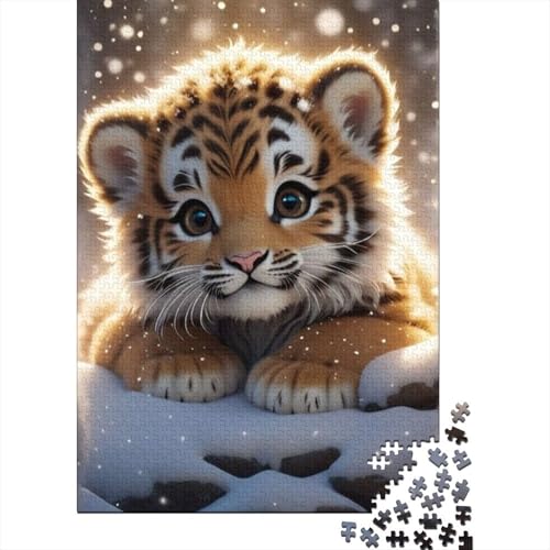 Puzzle 1000 Teile Tiere Tiger Puzzle Erwachsene Puzzle Papppuzzle Herausforderndes Spiel 1000 Teile (38x26cm) von QASEYIPV