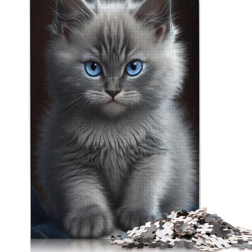 Puzzle 1000 Teile Tiere und Katzen, Halloween Geschenk für Erwachsene, Puzzle für Erwachsene und Jugendliche ab 12 Jahren, 1000 Teile (38x26cm) von QASEYIPV