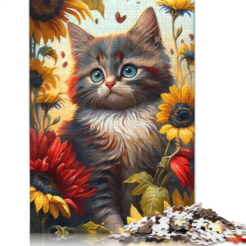Puzzle 1000 Teile Tiere und Katzen für Erwachsene, Puzzle für Erwachsene, Halloween-Geschenk ab 14 Jahren, 1000 Teile (38x26cm) von QASEYIPV